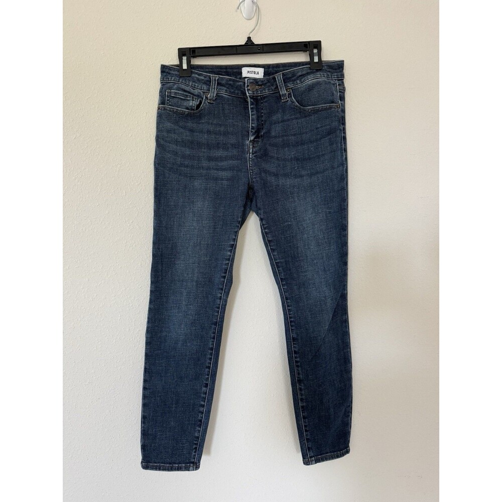 Pistola Classic Denim Dark Wash Casual Jeans Size 28 Straighten Leg Pants Preppy